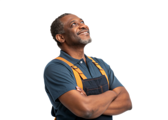 A man earned money by hard working expression isolated on white background