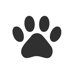 Black Paw Print Symbol Graphic Minimalist Design