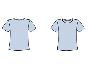 basic t-shirt flat sketch