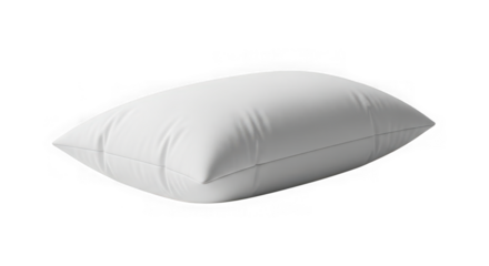 White pillow isolated on transparent background for sleeping and resting head
