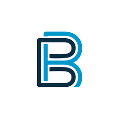 Modern Letter B Monogram Logo Design
