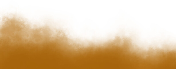 Abstract ochre smoke isolated on transparent background creates a warm and inviting atmosphere