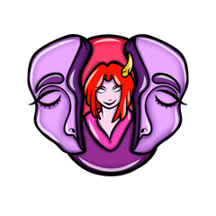 Split Personality Character Design