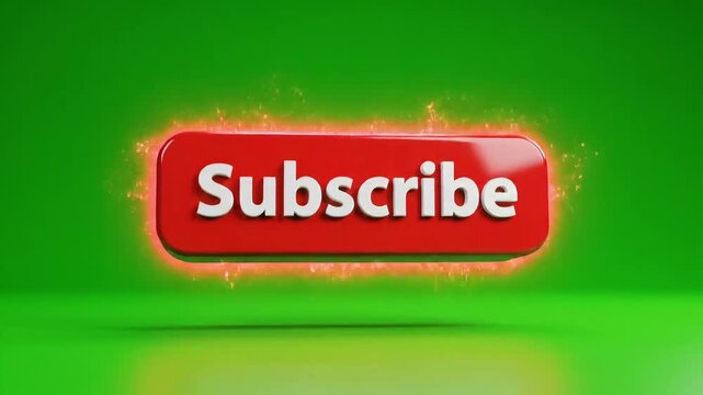 Engaging Subscribe animation for YouTube channel growth and audience engagement now trending red button for social media influencer promo video
