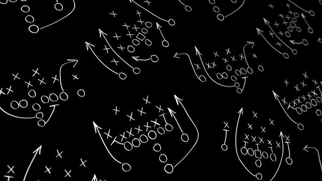 American football plays loop background	

