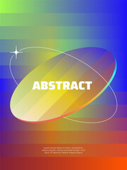 Abstract Colorful Poster Design. Covers Template Design. Horizontal Striped Gradient Lines. Geometric Background for Presentation, Magazines, Social Media. Vector Illustration