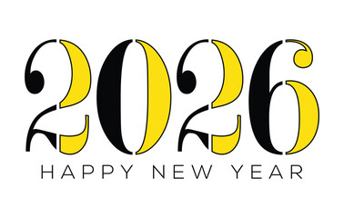 
Happy New Year 2026 Vector Illustration Modern, High Resolution, Greeting, Stylish, Elegant