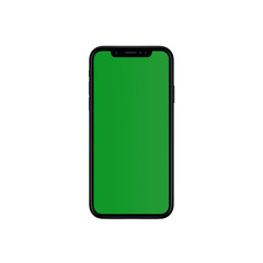 3d vector mockup of two blank smartphone screens isolated on a white background, side view.