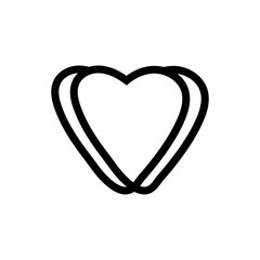 Heart clip art design on plain white transparent isolated background for card, shirt, hoodie, sweatshirt, apparel, tag, mug, icon, poster or badge