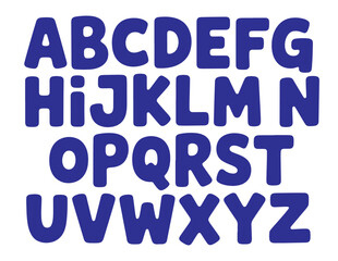 blue color a to z letters