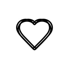 Heart clip art design on plain white transparent isolated background for card, shirt, hoodie, sweatshirt, apparel, tag, mug, icon, poster or badge