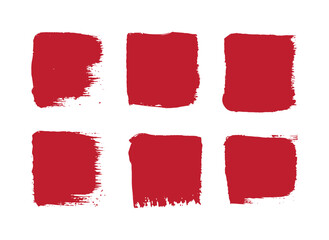 red color stroke squares  