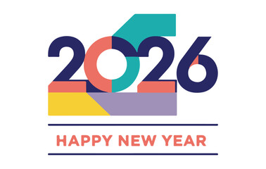 
Happy New Year 2026 Vector Illustration Modern, High Resolution, Greeting, Stylish, Elegant