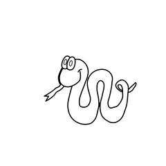 snake isolated on white background 