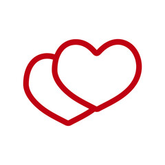 Heart clip art design on plain white transparent isolated background for card, shirt, hoodie, sweatshirt, apparel, tag, mug, icon, poster or badge