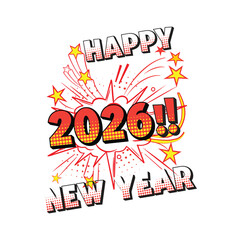 
Happy New Year 2026 Vector Illustration Modern, High Resolution, Greeting, Stylish, Elegant