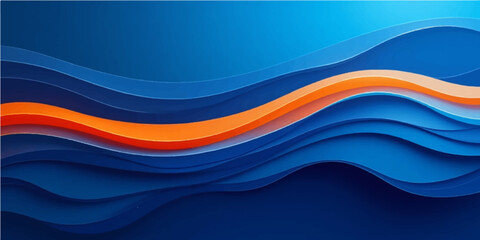 Abstract blue wave design with light curve and motion lines for modern business wallpaper vector illustration