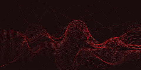 Abstract vector wavy lines flowing smooth curve Golden wavy ribbon background