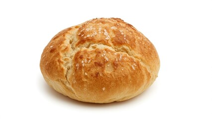 Fresh bread roll, baked and golden brown, with a crusty top and soft interior.