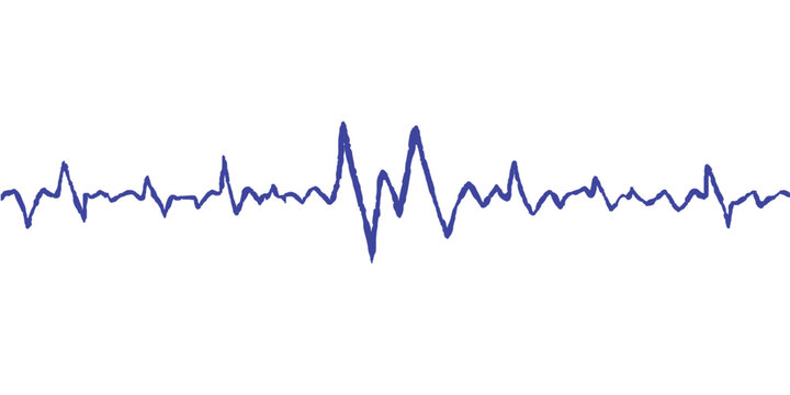 Medical EKG heartbeat monitor graph showing a green pulse line or wave representing a healthy heart rate vector for life and health