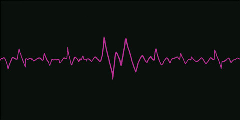 Cardiogram wave graphic of a heartbeat pulse on a medical monitor line illustrating life and health