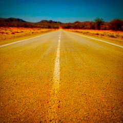 Endless Golden Road to the Horizon