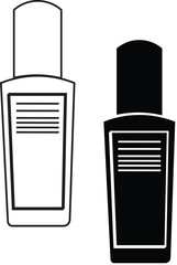 Cosmetic spray or mist bottle icon for beauty products isolated on transparent background.