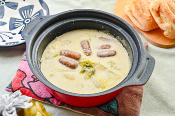野菜とウインナーのクリーム煮