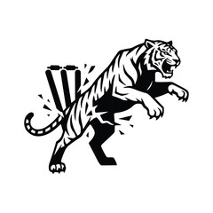Tiger logo icon vector 