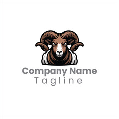 a vector image of a ram's head