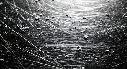 Abstract metallic surface with scratches and small particles texture design