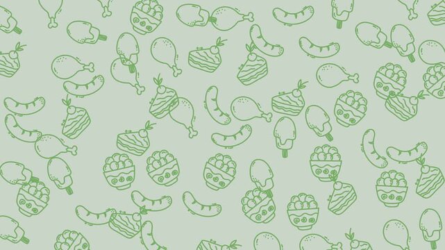 seamless pattern with green plants