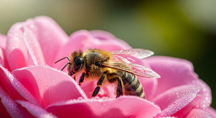 bee on a beautiful flower