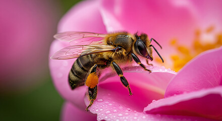 bee on a beautiful flower