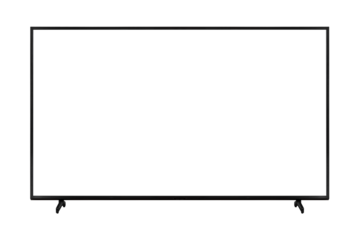 Modern premium smart TV with blank screen, isolated on transparent PNG. High quality studio shot. Concept for technology, business, finance, advertising, public relations and lifestyle themes.