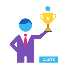 Professional Celebrating Best Employee Recognition Flat Vector