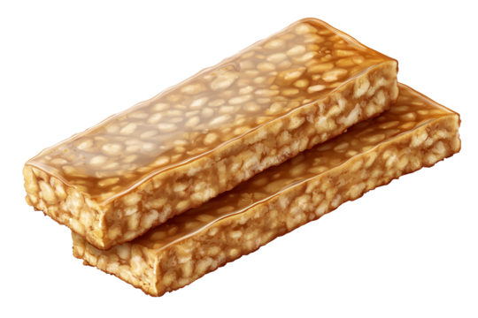 Realistic baked tempeh bars with a sesame glaze served as a healthy snack option full of flavor and nutrition for meal prep or casual eating
