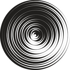 black thick halftone dotted circle speed lines. Abstract geometric shape motion. Design elements for frames, tattoos, web pages, prints, posters, and templates. Technology round Logo. Sunburst. Vector