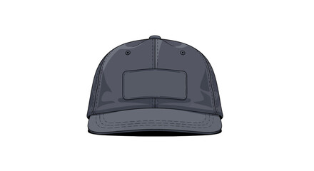 Modern Docker Hat Vector Mockup with Blank Logo Area