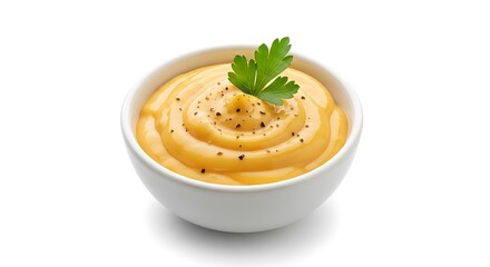 Creamy Cheese Sauce with Fresh Parsley Garnish