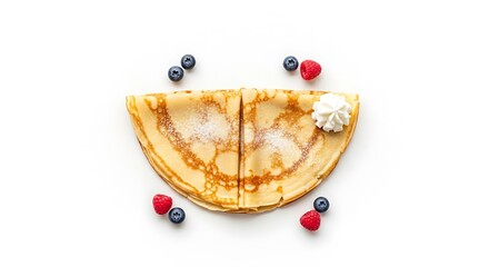 Delicious Crepes with Fresh Berries and Whipped Cream