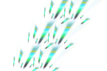 Abstract green and blue light effect isolated on transparent background