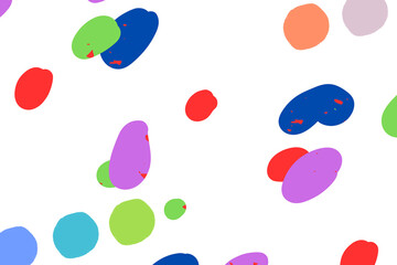 Colorful confetti dots scattered on a transparent background isolated on transparent background
