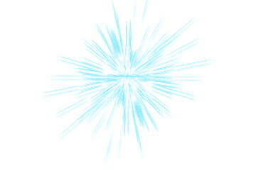 Abstract blue burst background isolated on transparent background