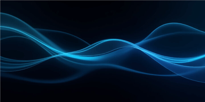 Abstract blue wave design featuring dynamic lines, a fractal pattern, and a futuristic energy effect ideal for a digital wallpaper or backdrop illustration