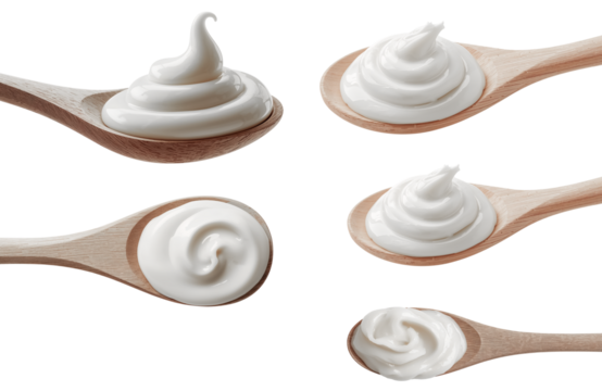 spoon with mayonnaise isolated on transparent background - Powered by Adobe