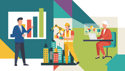 Business workflow data analysis industrial automation and corporate management strategy