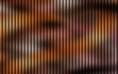 Bronze and orange metallic ribbed gradient background with soft reflective light and smooth vertical texture &ndash; elegant modern abstract digital wallpaper design