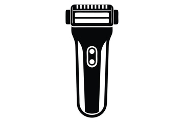 electric shaver black and white silhouette on white background