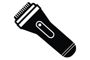 electric shaver black and white silhouette on white background